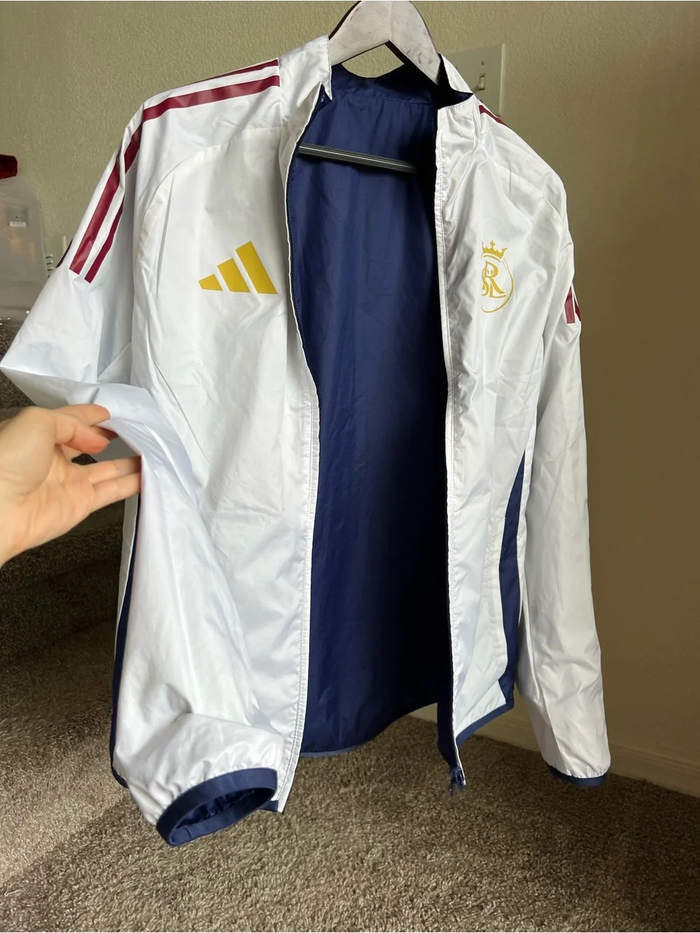 adidas Real Salt Lake Major League Soccer Jacket MLS Size S reversible